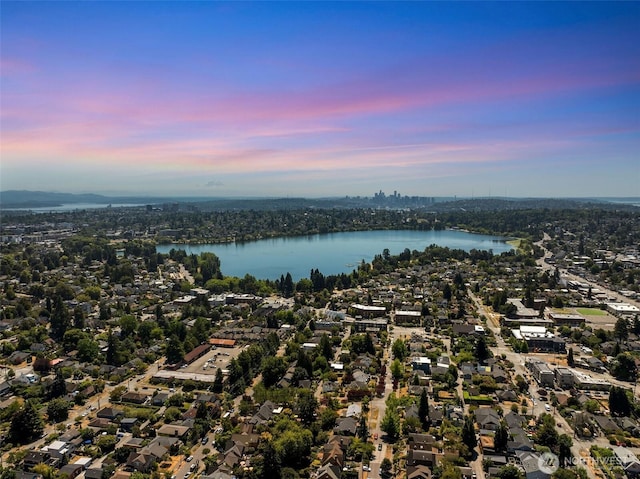 1125 N 93rd St Unit 6, Seattle, WA 98103 - aerial view at dusk of a water view