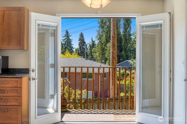 16204 Corliss Pl N, Shoreline, WA 98133 - doorway to outside with ceiling fan