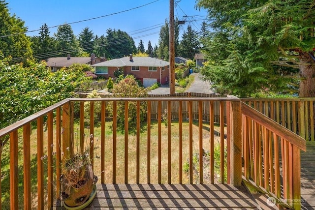 16204 Corliss Pl N, Shoreline, WA 98133 - wooden deck with a fenced backyard
