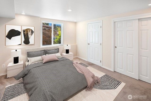 16204 Corliss Pl N, Shoreline, WA 98133 - bedroom with carpet floors, recessed lighting, and multiple closets