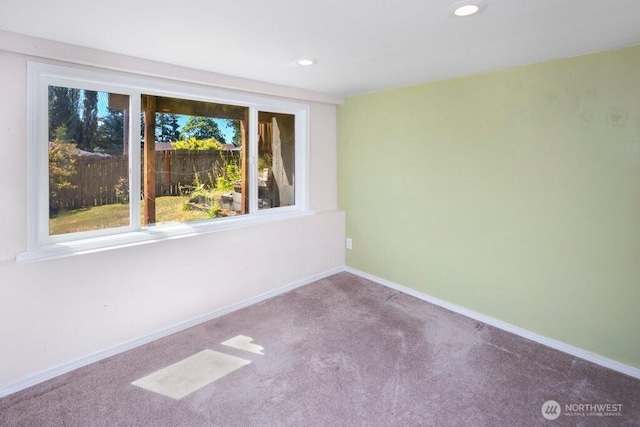 16204 Corliss Pl N, Shoreline, WA 98133 - carpeted spare room featuring baseboards and recessed lighting
