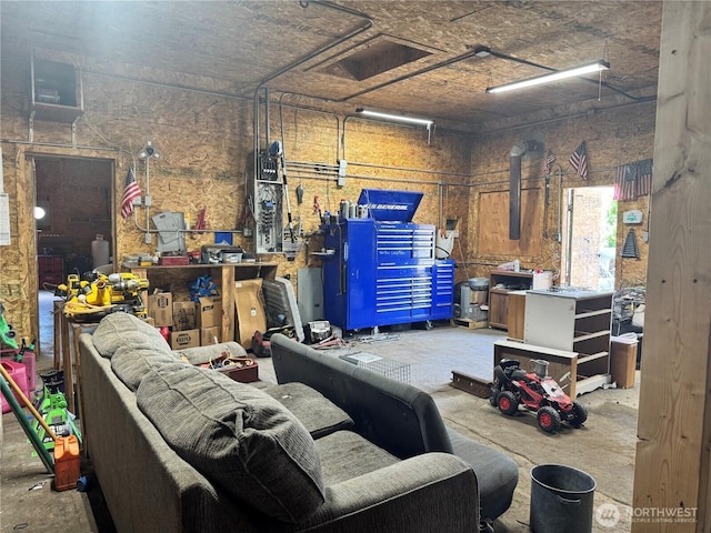 8 S Main St, Curlew, WA 99118 - garage featuring a workshop area