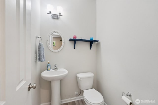 7608 16th Pl SE, Lake Stevens, WA 98258 - bathroom with toilet and wood finished floors