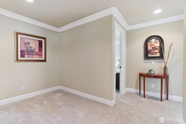 26713 178th Loop SE, Covington, WA 98042 - empty room featuring light colored carpet, crown molding, and recessed lighting