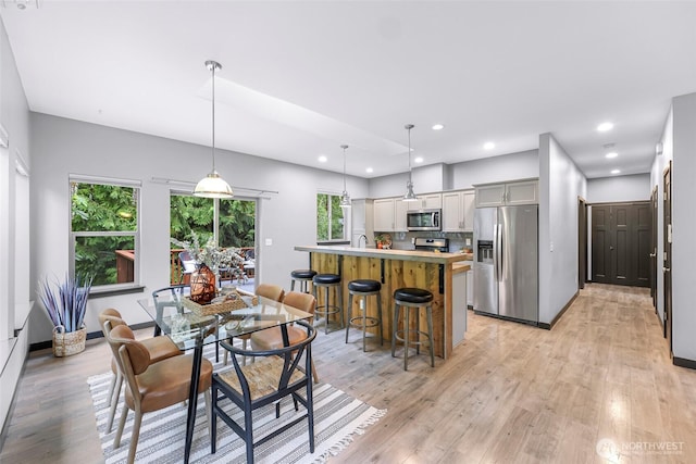 3 River Ridge Loop, Bellingham, WA 98229 - dining space with light wood-style floors and recessed lighting