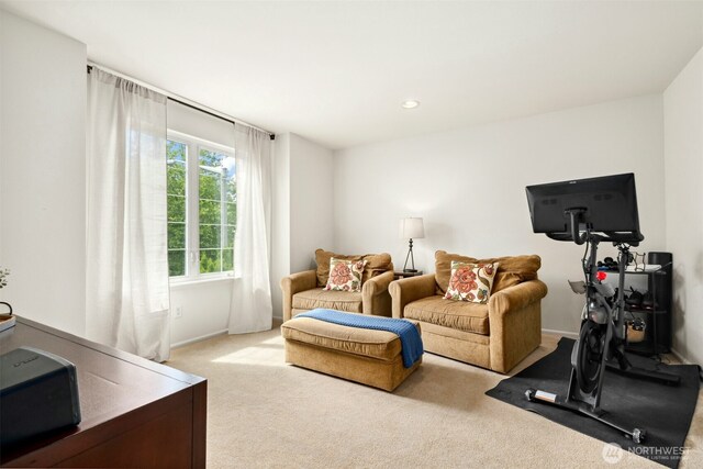 1014 274th Way SE, Sammamish, WA 98075 - living area with light carpet and recessed lighting