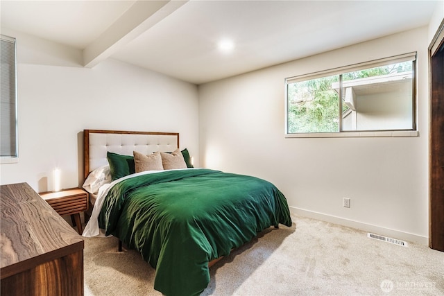 830 S 301st Pl, Federal Way, WA 98003 - bedroom featuring carpet floors and beamed ceiling