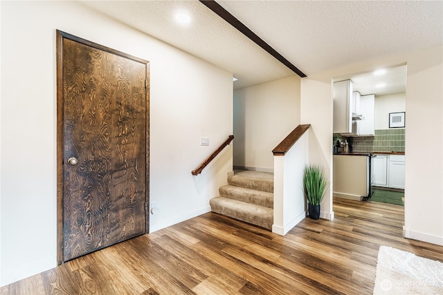 830 S 301st Pl, Federal Way, WA 98003 - entryway with wood finished floors and stairs