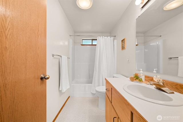 1708 Whatcom St, Bellingham, WA 98229 - full bathroom featuring vanity and shower / bathtub combination with curtain