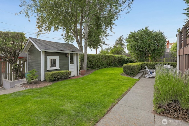 4117 44th Ave SW, Seattle, WA 98116 - view of yard featuring an outbuilding