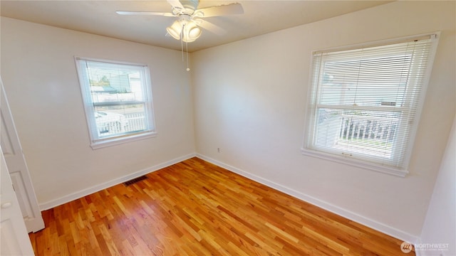 1303 Modoc, Walla Walla, WA 99362 - unfurnished room featuring light wood-type flooring and ceiling fan