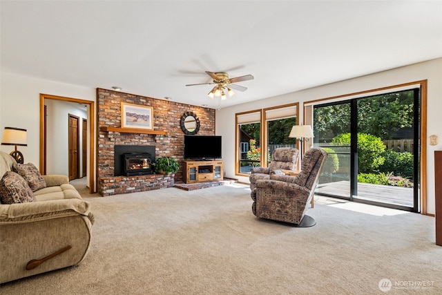 24131 SE 225th St, Maple Valley, WA 98038 - carpeted living room featuring ceiling fan