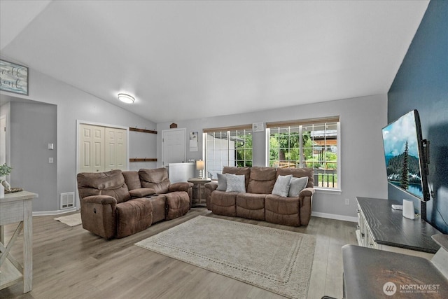 35728 157th Pl SE, Sultan, WA 98294 - living area with light wood-style floors and vaulted ceiling