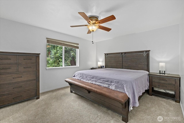 35728 157th Pl SE, Sultan, WA 98294 - bedroom featuring light carpet and ceiling fan