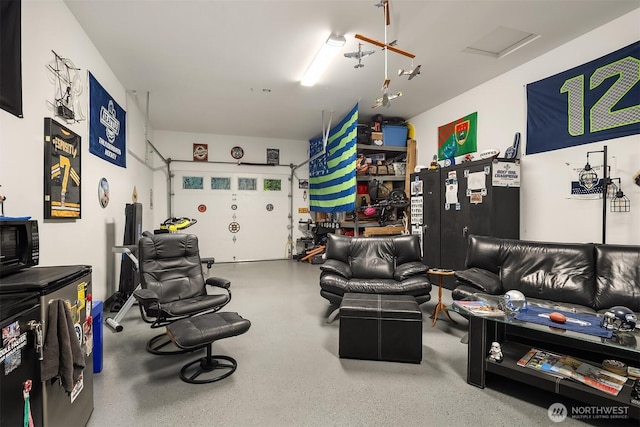 23318 3rd Pl W, Bothell, WA 98021 - living room with washing machine and dryer and attic access
