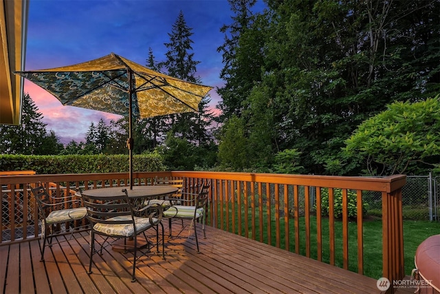 23318 3rd Pl W, Bothell, WA 98021 - wooden deck with outdoor dining space