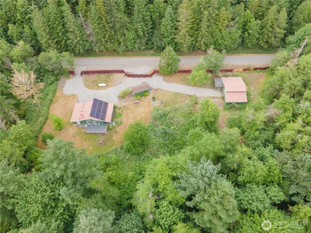 21405 Thompson Creek Rd SE, Tenino, WA 98589 - view from above of property with a heavily wooded area