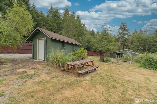 21405 Thompson Creek Rd SE, Tenino, WA 98589 - view of yard with a storage unit