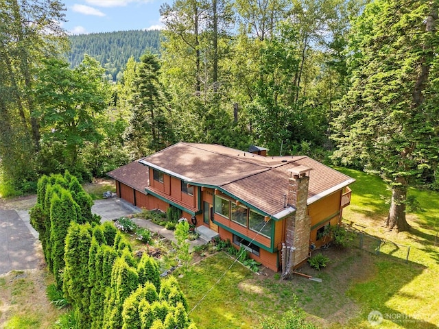 3909 Fielding Ave, Bellingham, WA 98229 - view from above of property with a forest
