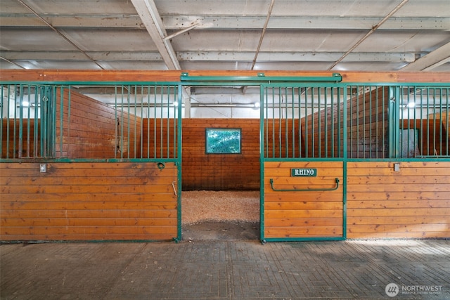 view of horse barn