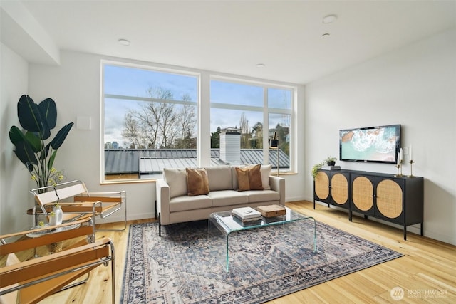 511 Howe St Unit C, Seattle, WA 98109 - living area with wood finished floors and baseboards