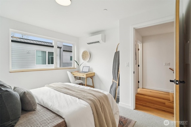 511 Howe St Unit C, Seattle, WA 98109 - bedroom with a wall mounted AC and carpet