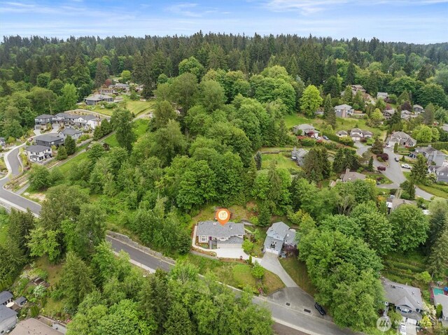 7123 NE 165th St, Kenmore, WA 98028 - aerial overview of property's location featuring a forest and nearby suburban area