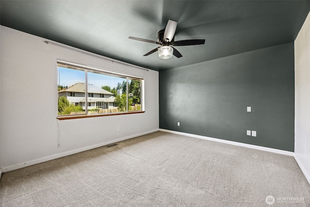 9812 S 247th Ct, Kent, WA 98030 - carpeted spare room featuring a ceiling fan and baseboards