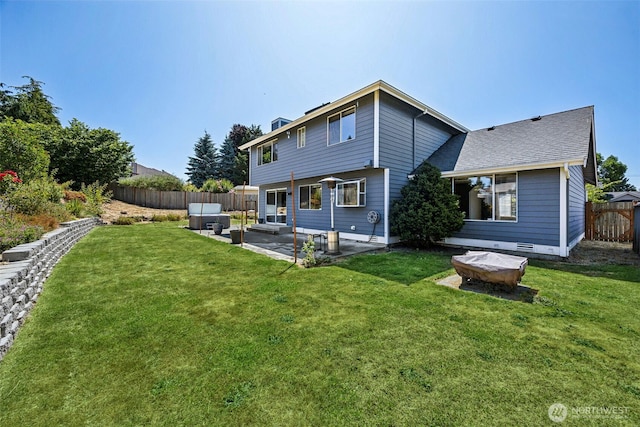 9812 S 247th Ct, Kent, WA 98030 - rear view of property featuring a patio and a shingled roof