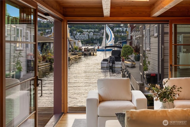 2339 Fairview Ave E Unit L, Seattle, WA 98102 - sunroom featuring a water view and plenty of natural light