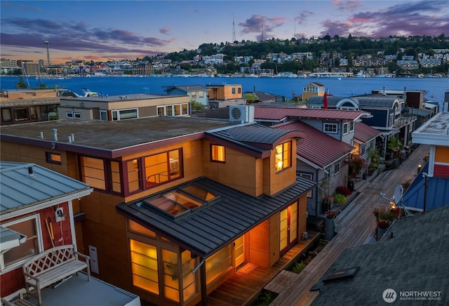 2339 Fairview Ave E Unit L, Seattle, WA 98102 - aerial view at dusk of a water view