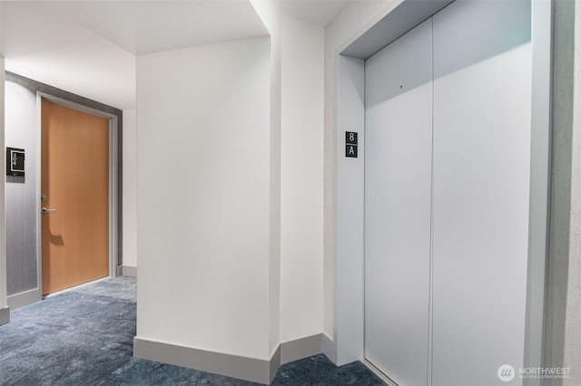 2510 6th Ave Unit 806, Seattle, WA 98121 - hallway with elevator and carpet floors