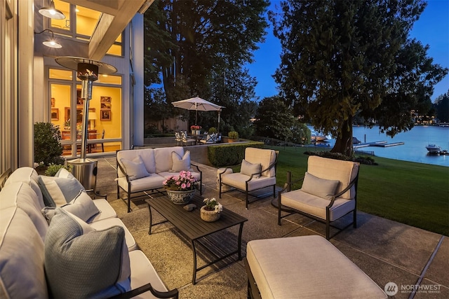 3611 Hunts Point Rd, Hunts Point, WA 98004 - view of patio / terrace with an outdoor living space