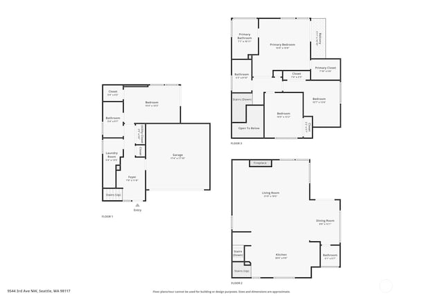 9544 3rd Ave NW, Seattle, WA 98117 - view of floor plan / room layout