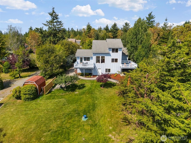 252 Myrtle St, Port Townsend, WA 98368 - aerial view of property and surrounding area featuring a heavily wooded area