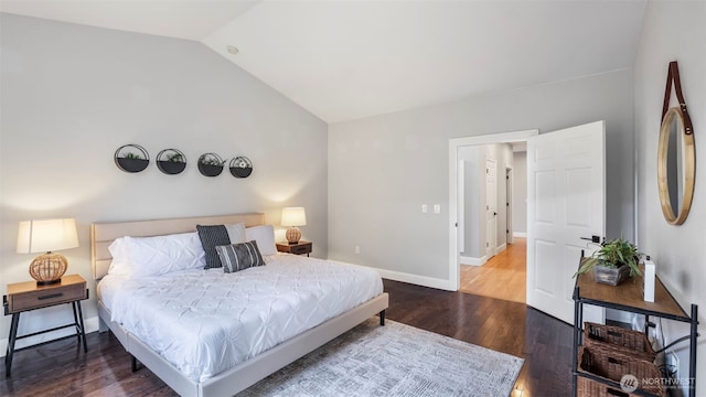 23728 135th Pl SE, Kent, WA 98042 - bedroom with lofted ceiling and wood finished floors