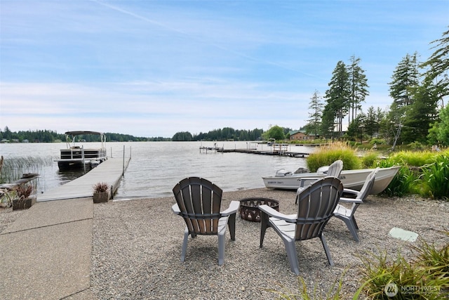 102 E Gibler Ln, Shelton, WA 98584 - view of patio / terrace with a boat dock and a water view