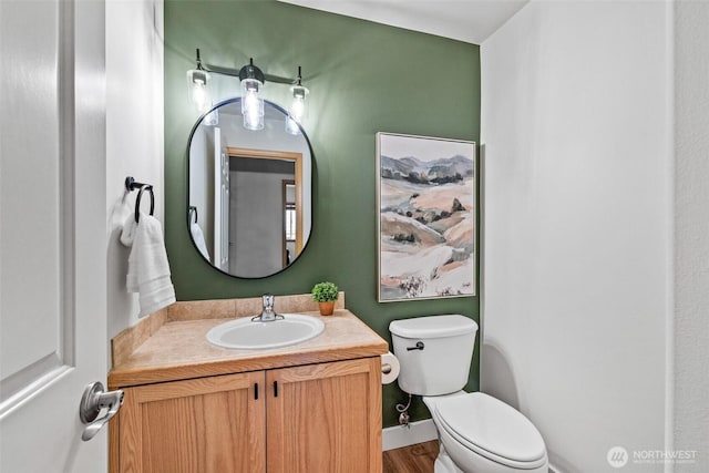 22418 SE 281st St, Maple Valley, WA 98038 - bathroom with vanity and wood finished floors