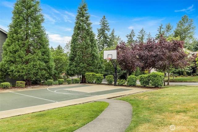 22418 SE 281st St, Maple Valley, WA 98038 - view of basketball court featuring community basketball court and a lawn