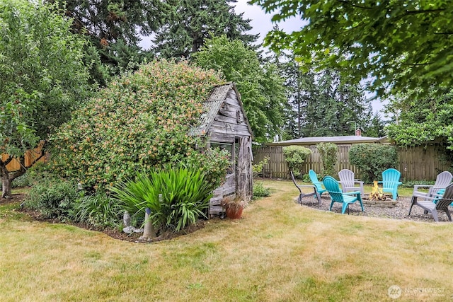 3041 S 201st St, Seatac, WA 98198 - view of yard with an outdoor fire pit