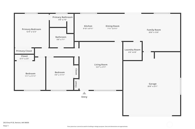 202 Elma Pl SE, Renton, WA 98059 - view of property floor plan