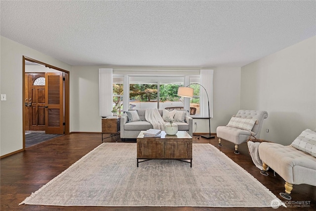 29701 52nd Ave E, Graham, WA 98338 - living room featuring a textured ceiling and wood finished floors