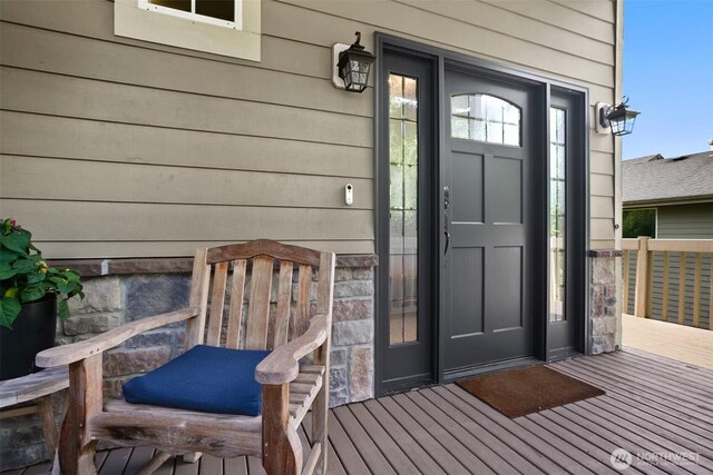 8233 NE 163rd Pl, Kenmore, WA 98028 - entrance to property featuring stone siding