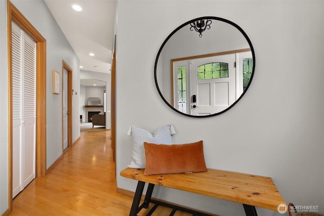 8233 NE 163rd Pl, Kenmore, WA 98028 - hall featuring light wood finished floors and recessed lighting