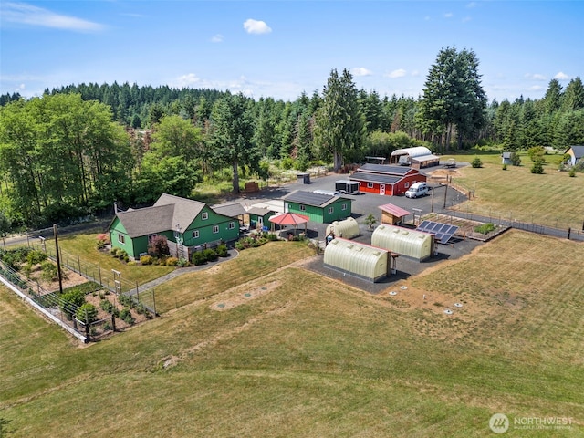 1241 Koontz Rd, Chehalis, WA 98532 - aerial view of property and surrounding area featuring a heavily wooded area