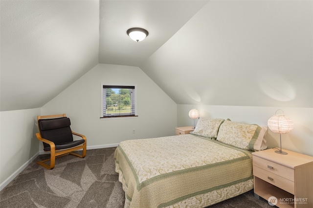 1241 Koontz Rd, Chehalis, WA 98532 - bedroom with dark carpet and vaulted ceiling