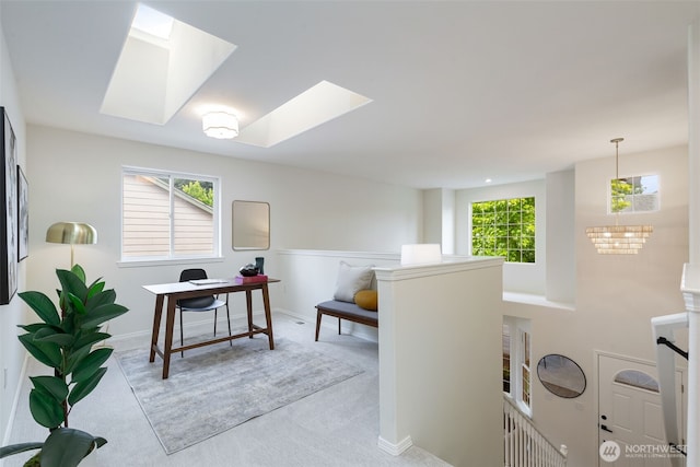 18022 29th Ave SE, Bothell, WA 98012 - carpeted home office with a skylight