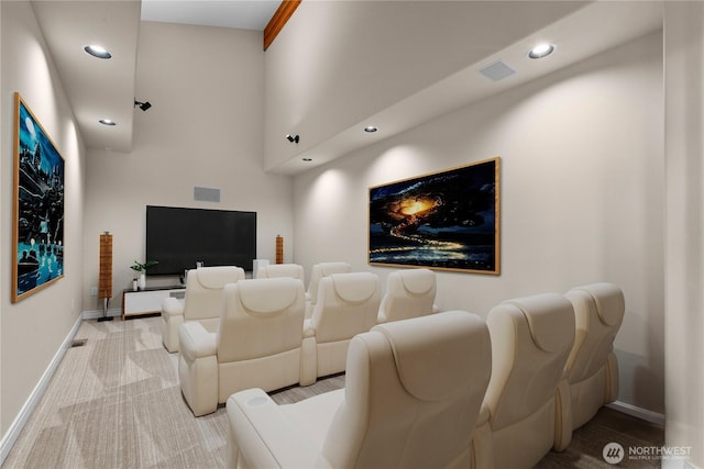 1409 Marietta Ave, Bellingham, WA 98226 - home theater room featuring recessed lighting and carpet floors