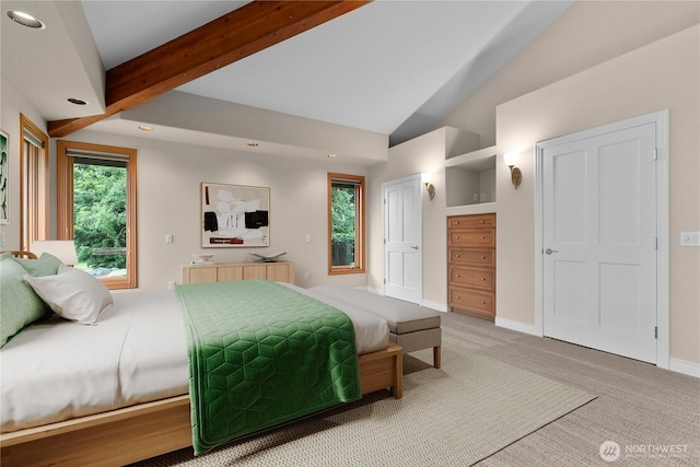 1409 Marietta Ave, Bellingham, WA 98226 - carpeted bedroom with recessed lighting and vaulted ceiling