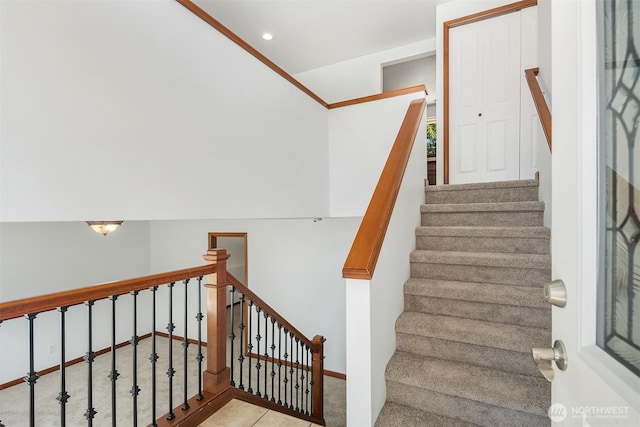 21310 SE 412th Pl, Enumclaw, WA 98022 - staircase featuring baseboards and recessed lighting